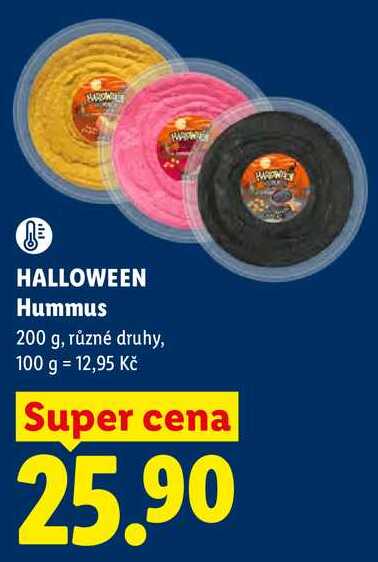 HALLOWEEN Hummus, 200 g, různé druhy