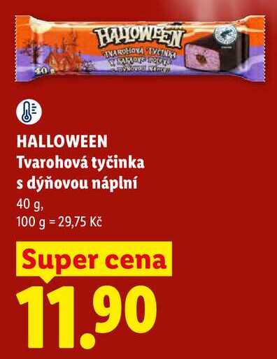 HALLOWEEN Tvarohová tyčinka s dýňovou náplní, 40 g