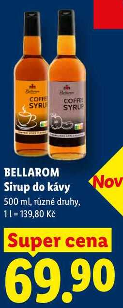 BELLAROM Sirup do kávy, 500 ml, různé druhy