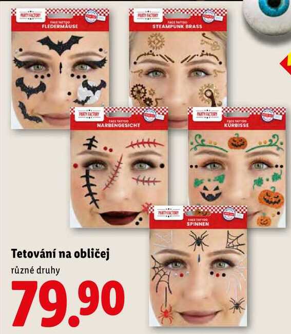 Tetování na obličej, různé druhy