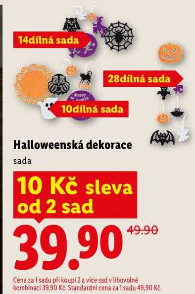 Halloweenská dekorace, sada