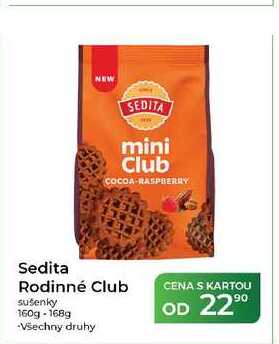 Sedita Rodinné Club sušenky 160g-168g