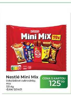 Nestlé Mini Mix čokoládové cukrovinky, mix 321,4g