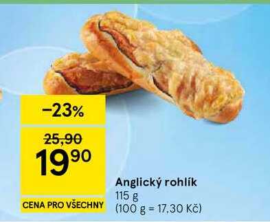 Anglický rohlík, 115 g