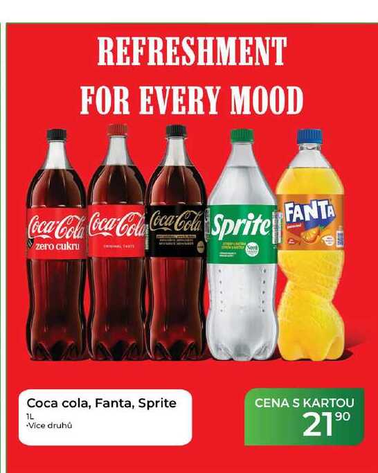 Coca cola, Fanta, Sprite 1L