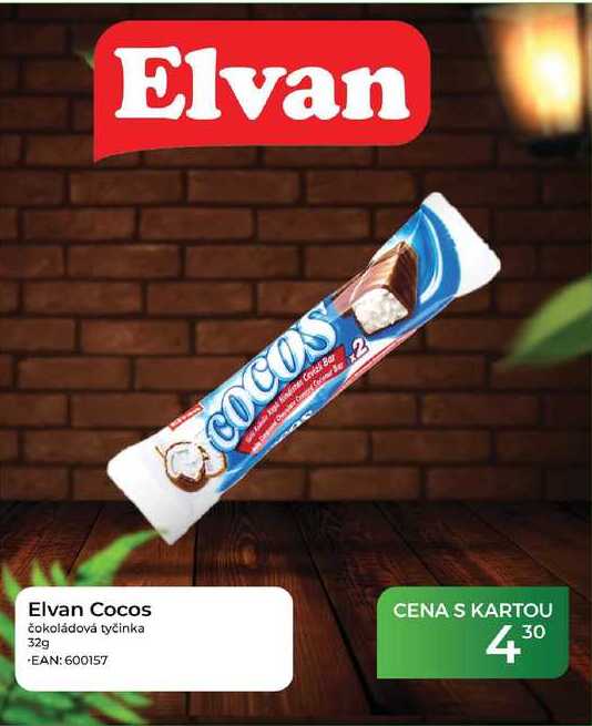 Elvan Cocos čokoládová tyčinka 32g