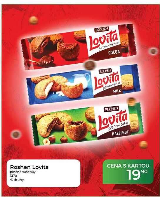 Roshen Lovita plněné sušenky 127g