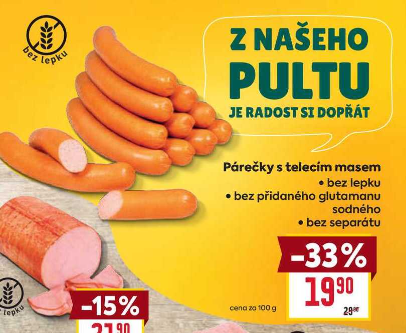 Párečky s telecím masem 100g