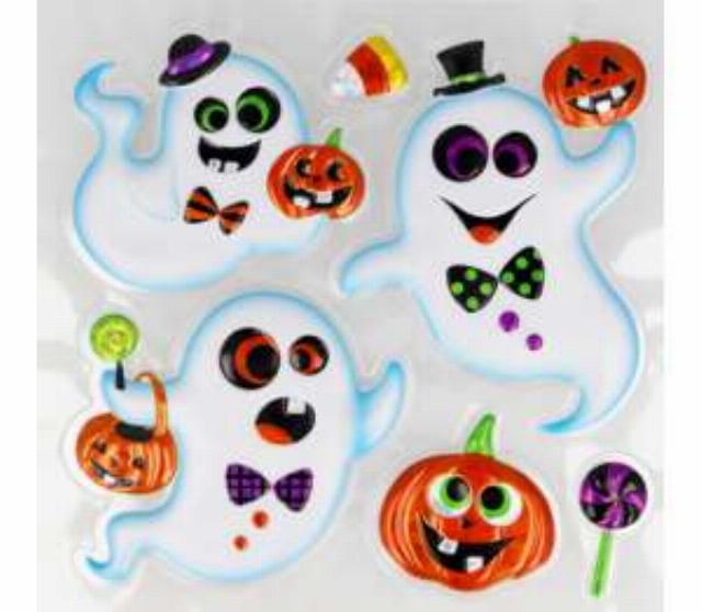 Halloweenské 3D samolepky 17 x 18 cm
