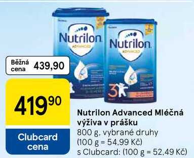 Nutrilon Advanced Mléčná výživa v prášku, 800 g