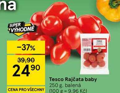 Tesco Rajčata baby, 250 g, balená