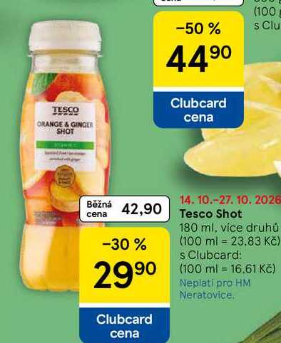 Tesco Shot, 180 ml, více druhů