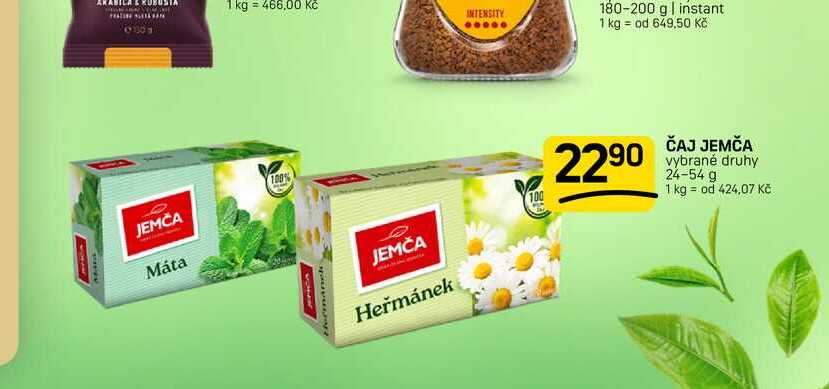 ČAJ JEMČA vybrané druhy 24-54 g