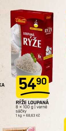 RÝŽE LOUPANÁ 8 × 100 g | varné sáčky