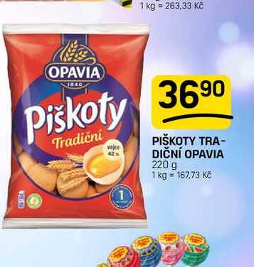 PIŠKOTY TRADIČNÍ OPAVIA 220g