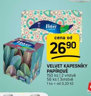 VELVET KAPESNÍKY PAPÍROVÉ 150 ks | 2 vrstvé 56 ks | 3vrstvé 
