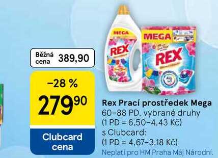 Rex Prací prostředek Mega, 60-88 PD, vybrané druhy