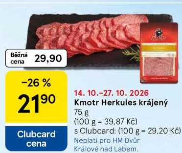 Kmotr Herkules krájený, 75 g