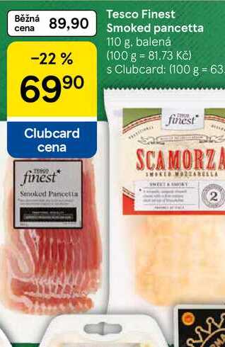 Tesco Finest Smoked pancetta, 110 g