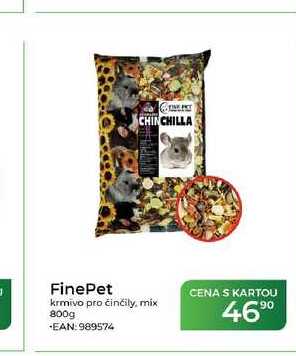 FinePet krmivo pro činčily, mix 800g