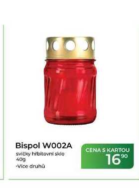 Bispol W002A svíčky hřbitovní sklo 40g