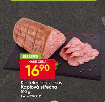 Kostelecké uzeniny Kapiová střecha 100 g