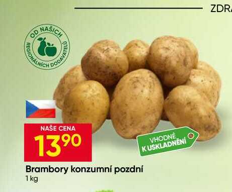 Brambory konzumní pozdní 1 kg 
