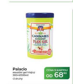 Palacio masážní gel hřejivý 380ml/500ml