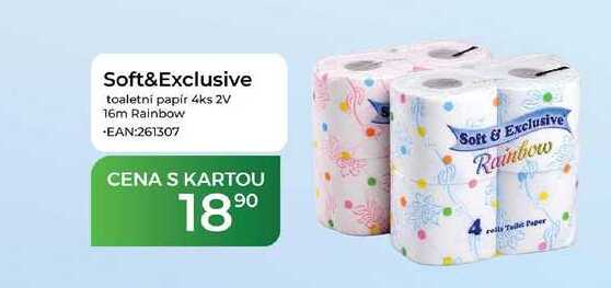 Soft&Exclusive toaletní papír 4ks 2V 16m Rainbow