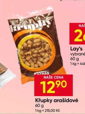 Křupky arašídové 60 g