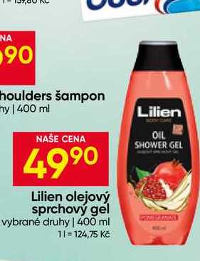 Lilien olejový sprchový gel vybrané druhy 400 ml