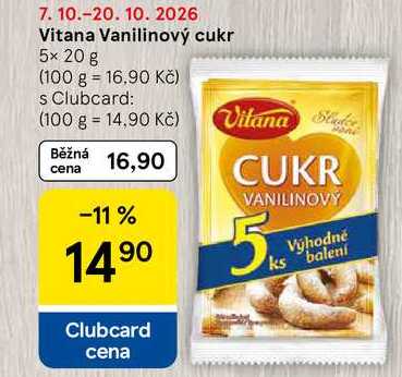 Vitana Vanilinový cukr, 5x 20 g  