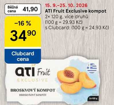 ATI Fruit Exclusive kompot, 2x 120 g, více druhů