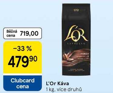 L'Or Káva, 1 kg, více druhů