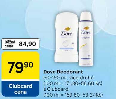 Dove Deodorant, 50-150 ml, více druhů 