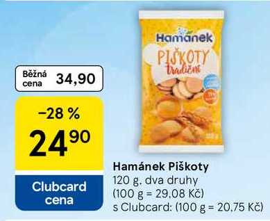 Hamánek Piškoty, 120 g
