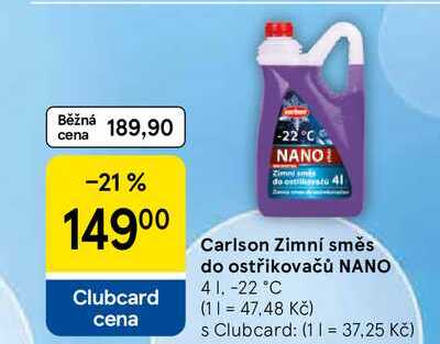 Carlson Zimní směs do ostřikovačů NANO, 4 l,-22 °C