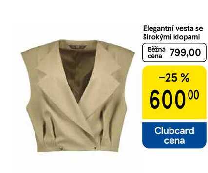 Elegantní vesta se širokými klopami