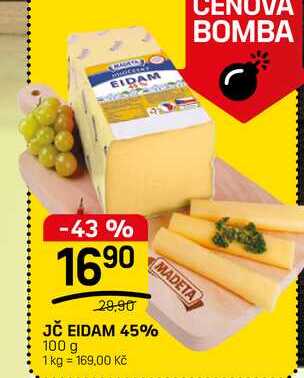 JČ EIDAM 45% 100 g