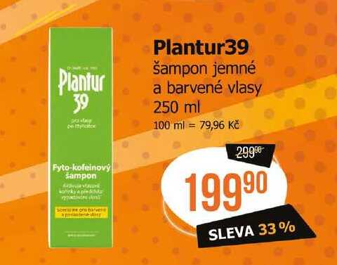 Plantur39 šampon jemné a barvené vlasy 250 ml