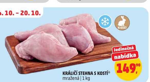 KRÁLIČÍ STEHNA S KOSTÍ mražená 1 kg 