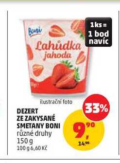 BONI DEZERT ZE ZAKYSANÉ SMETANY různé druhy 150 g