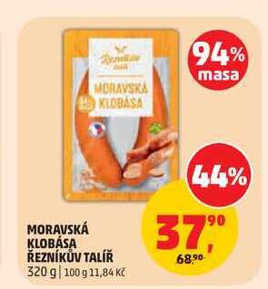 ŘEZNÍKŮV TALÍŘ MORAVSKÁ KLOBÁSA 320 g
