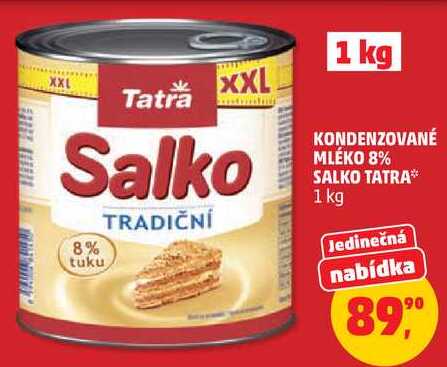 Tatra Salko zahuštěné slazené plnotučné mléko 1000g