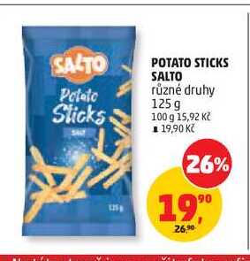 Potato Sticks SALTO různé druhy 125 g
