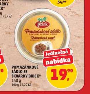 Brick Pomazánkové sádlo se škvarky 150 g