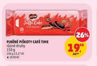 CAFÉ TIME PLNĚNÉ PIŠKOTY různé druhy 150g