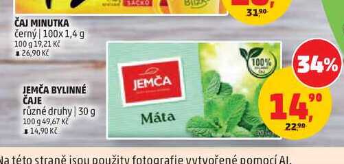 JEMČA ČAJE různé druhy 30 g
