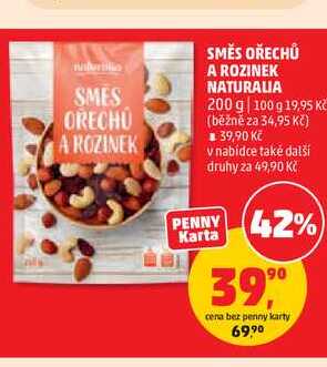 NATURALIA SMĚS OŘECHŮ A ROZINEK 200 g