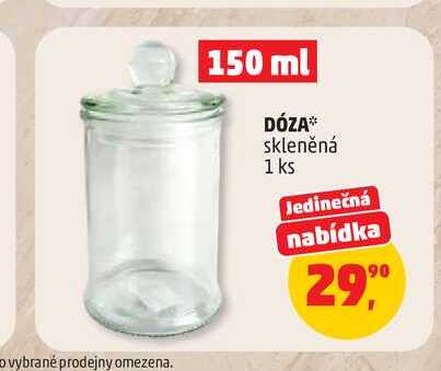 DÓZA skleněná 1 ks 